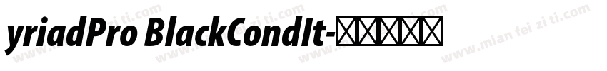 yriadPro BlackCondIt字体转换